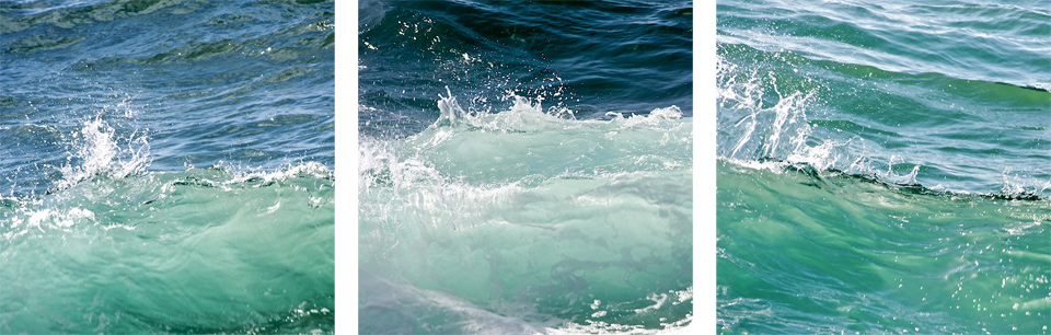 Three Turquoise Waves