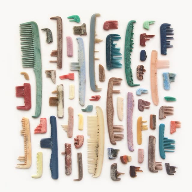 Plastic combs found beachcombing in Cornwall